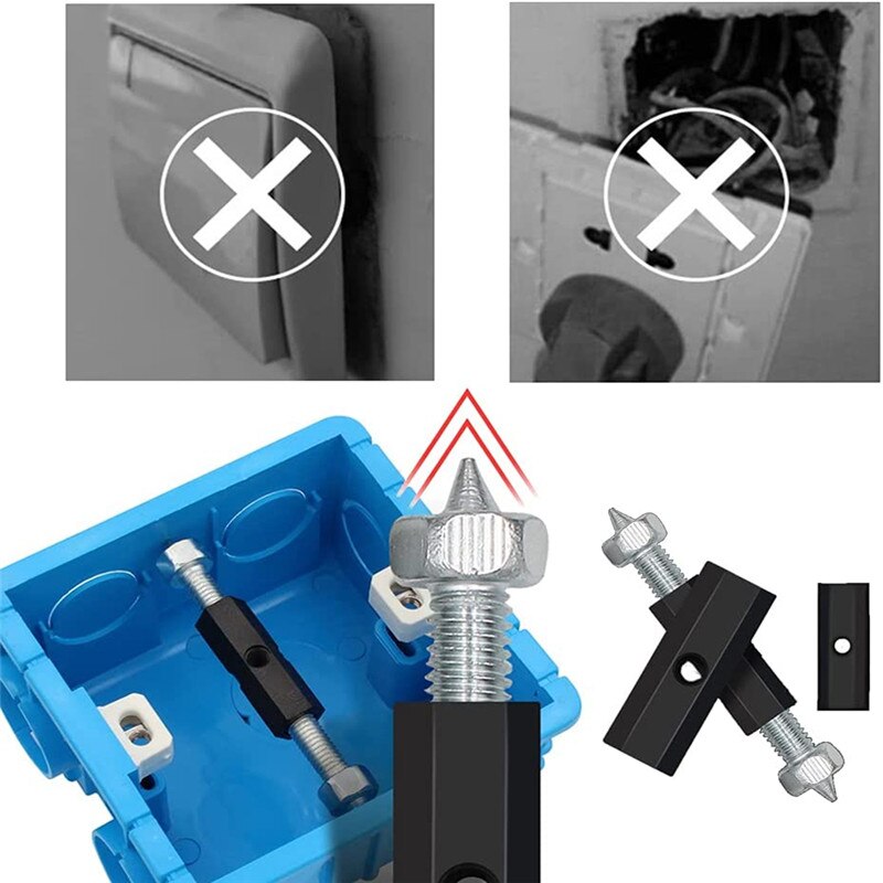 10Pcs Cassette Screw Support Rod Electrical Box Repairer Wall Mount Box Repair Electrical Accessories Drop ship