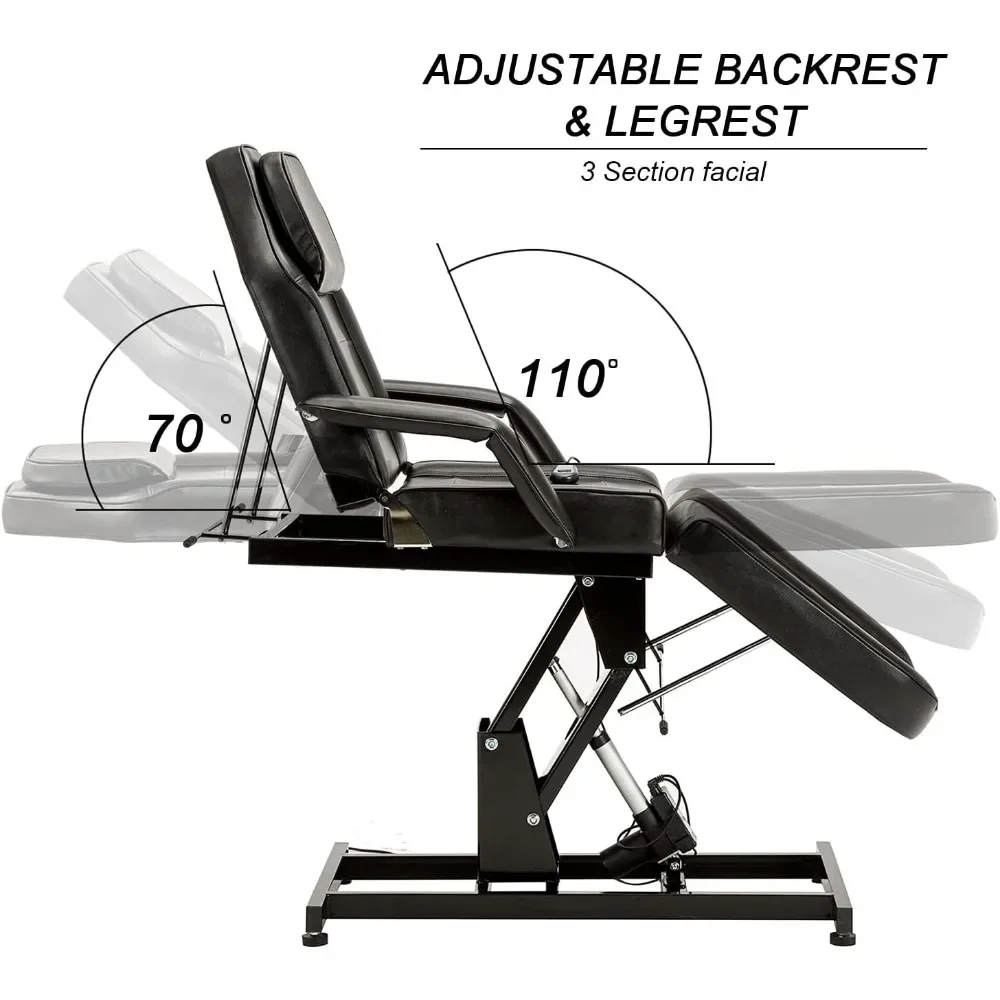 Salon SPA Massagebett Tattoo Stuhl Gesichtsverstellbarer Tisch Schönheitsausrüstung