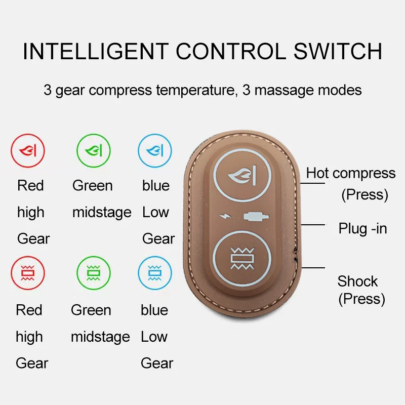 เอวหมอนเตียงนอนเอวแผ่นป้องกันไฟฟ้านวดนอนเอวแบนปวดเอวสนับสนุนความร้อน Vibrating Sleep Pad