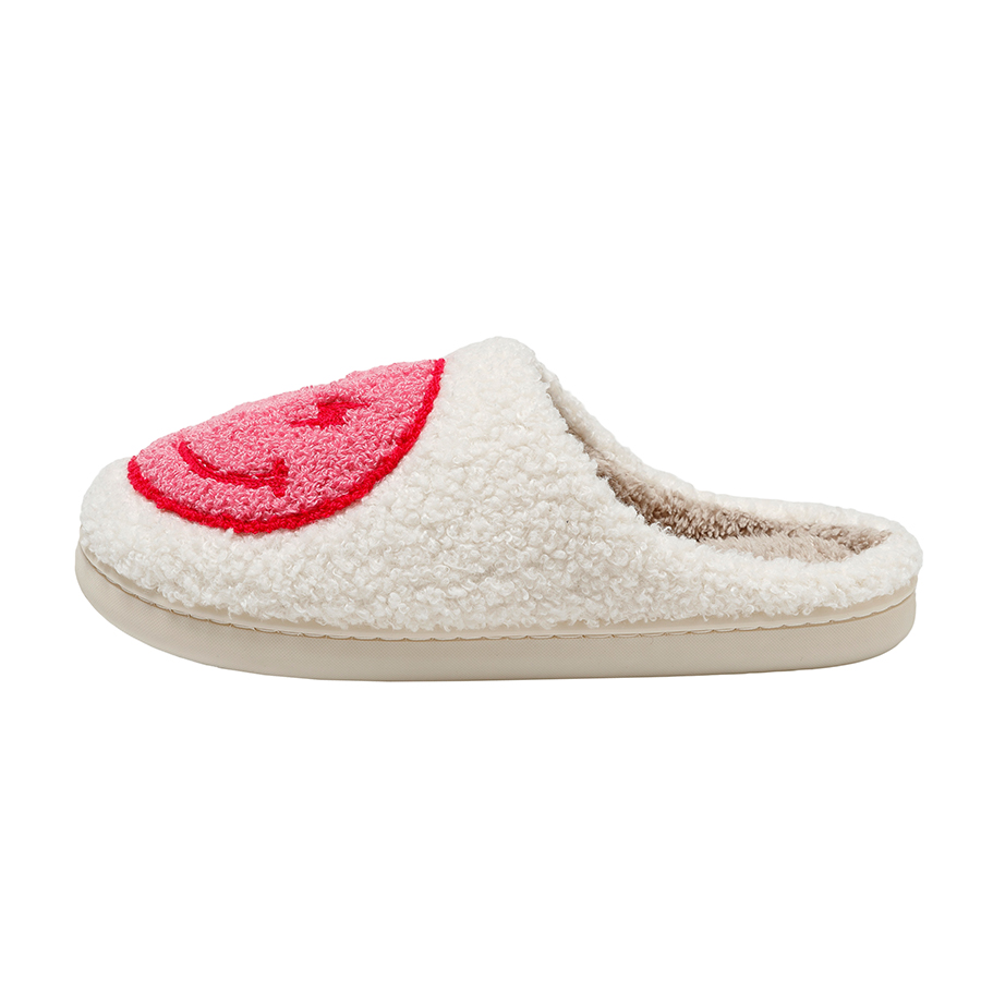 Clearance_Donne Super Cute Lightning Smile Face Pantofole Casa Divertenti Calzature casual da donna Scarpe invernali Soffici diapositive per la casa_