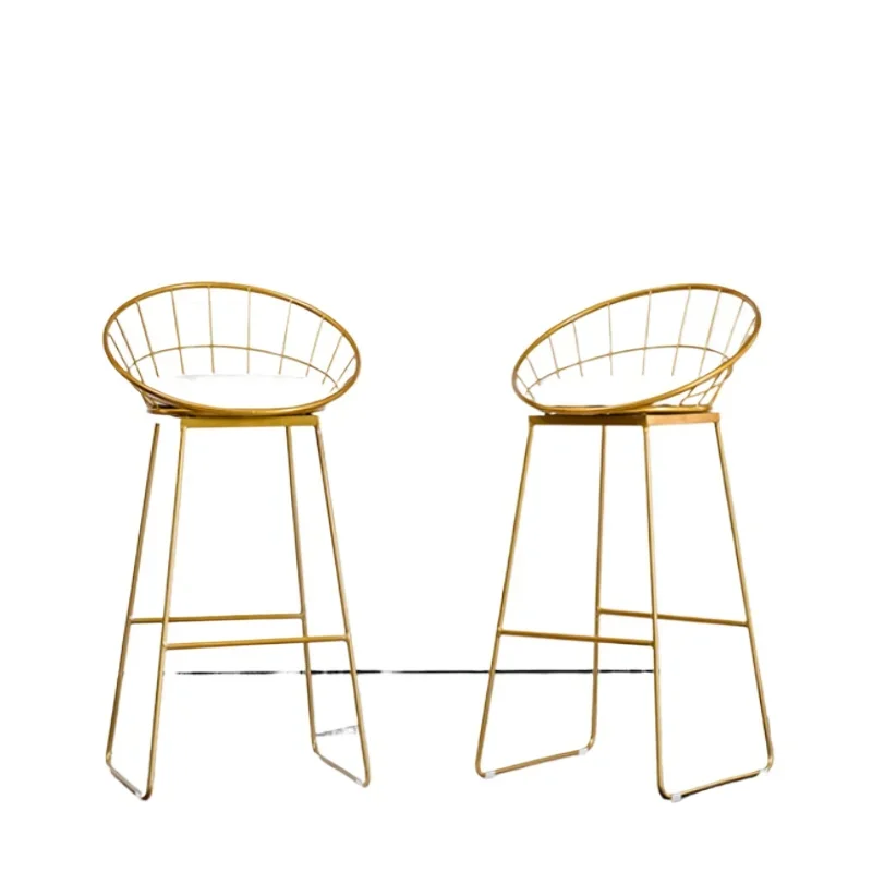 Nordic Style Metal Bar Stool Modern Luxury High Seating Home Designer Kitchen Sillas Para Comedor Restaurant Furniture