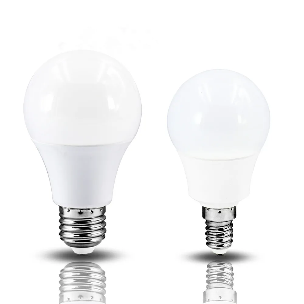 3W 6W 9W 12W 15W 18W 20W 24W bombilla LED de aluminio superbrillante E27 E14 luz blanca bombilla de ahorro de energía de luz cálida 220V-240V