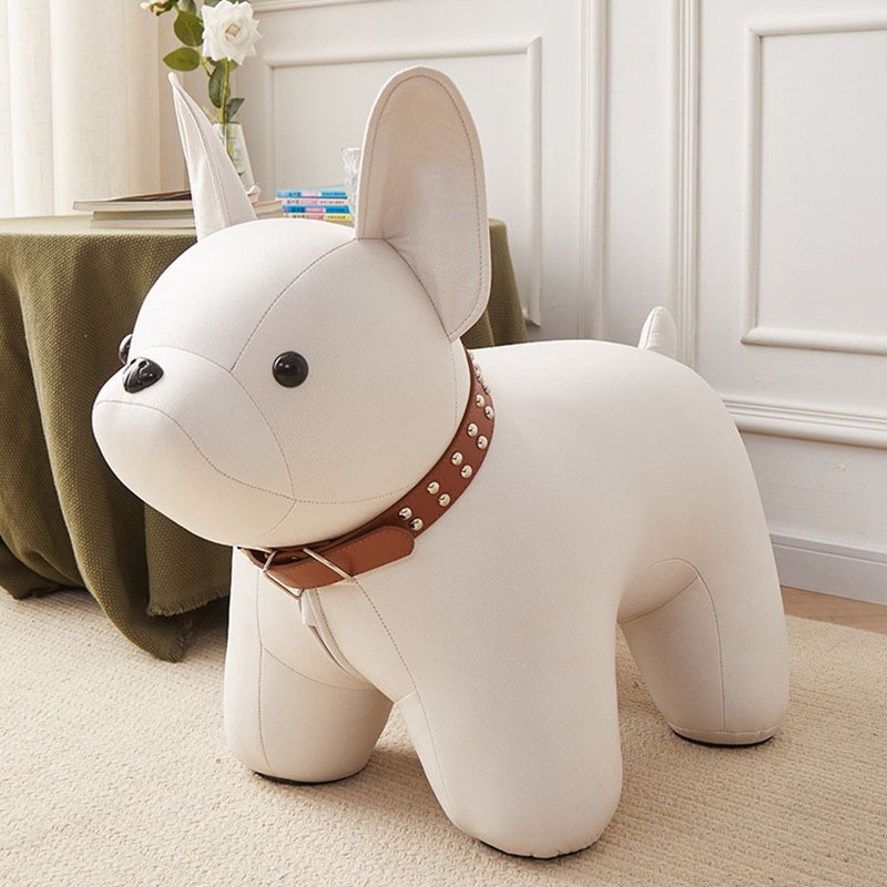 OMGD Cartoon cute law fighting dog stool children animal shoe stool net red living room light luxury home door stool