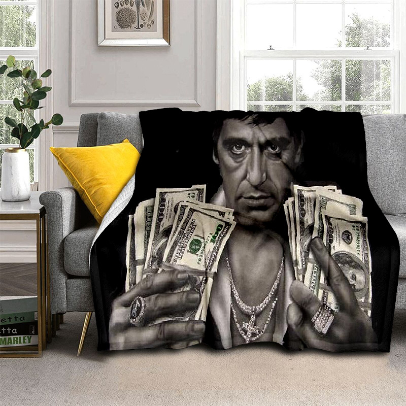 3D cetak film Scarface Tony HD selimut, selimut lempar lembut untuk rumah kamar tidur Sofa piknik perjalanan kantor selimut penutup anak-anak