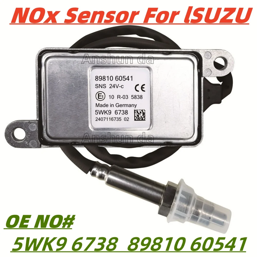 8981060541 89810-60541 5WK9 6738 5WK96738 Sensor Nitrogen Oksida Baru Asli Sensor Nox untuk 24V untuk ISUZU