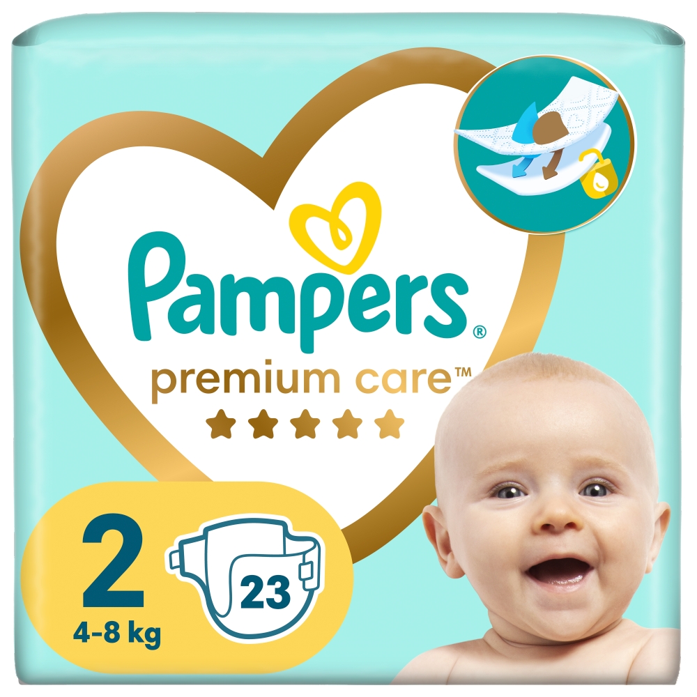Pieluchy PAMPERS Premium Care roz 2 (4-8 kg) 23 szt