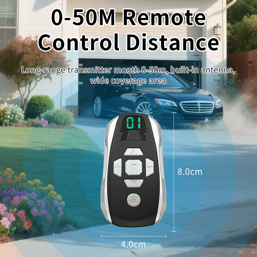 Control remoto recargable puerta de garaje duplicador de llaves clon copia controlador Universal multifrecuencia 300-915Mhz 433Mhz