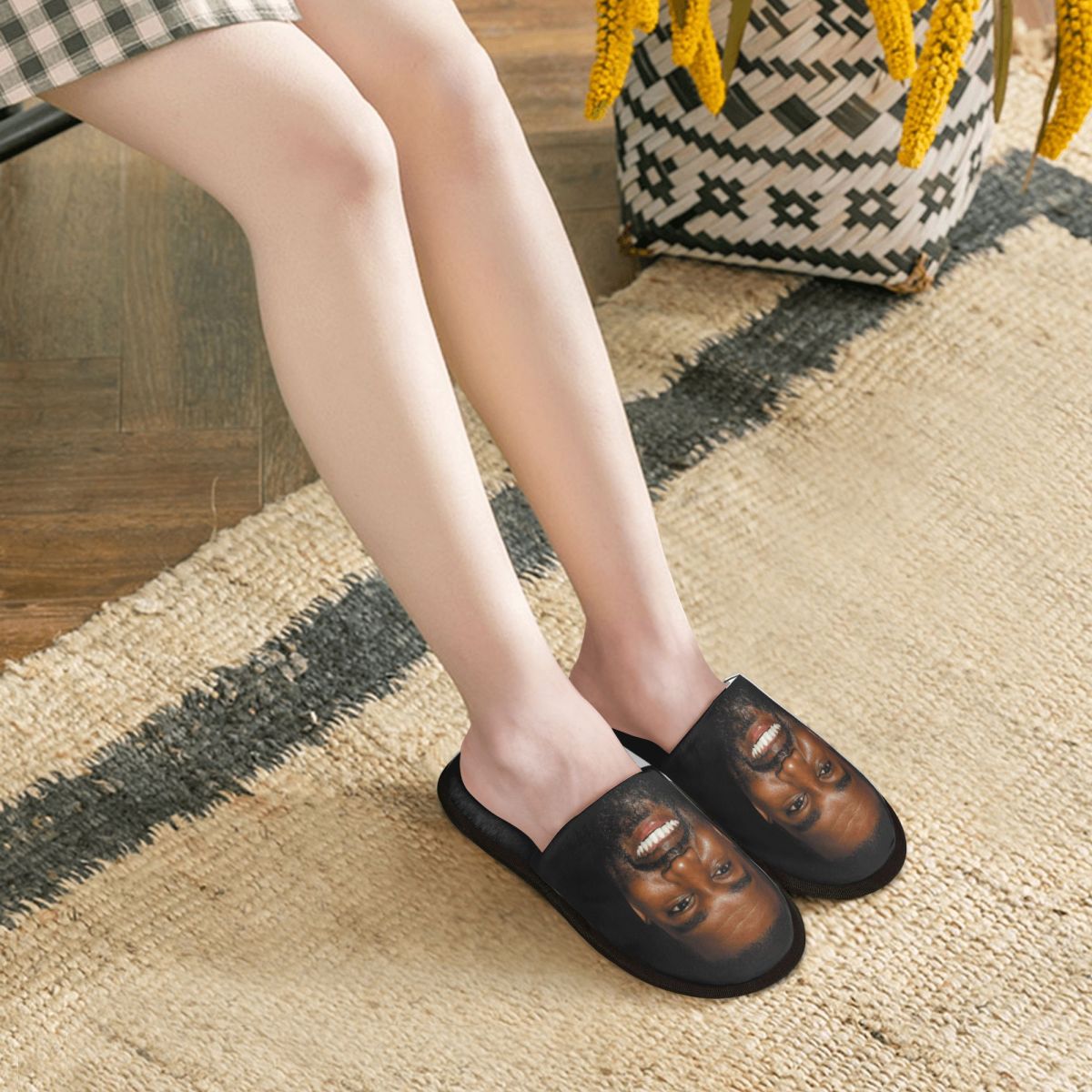 Funny Kanye West Meme Guest Slippers for Bathroom Women Custom Print House Slipper