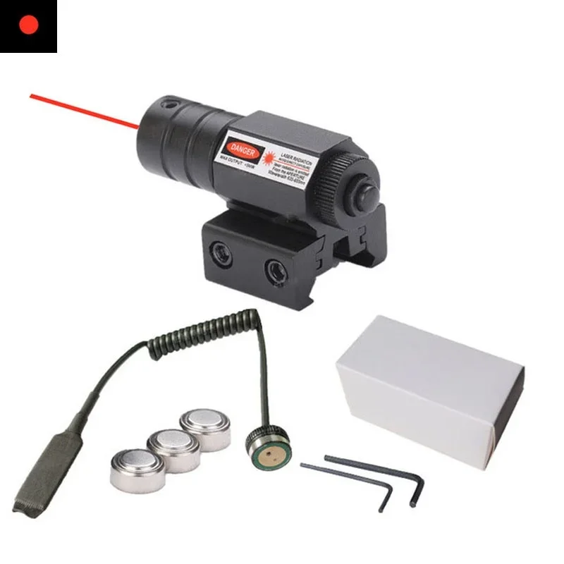 635-655nm 調整可能な 11mm/20mm レールマウント狩猟ライフルスコープピストル、ミニレッドドットレーザーサイト付き
