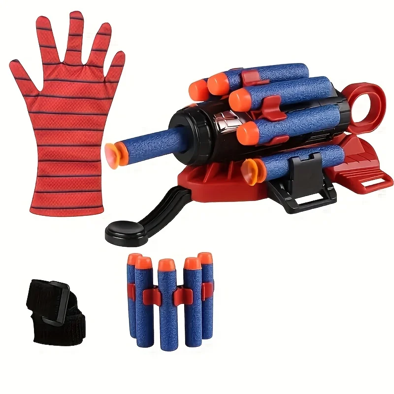 1pc Spider Web Shooters Toy , Hero Launcher Wrist Toy Set,Cosplay Launcher Bracers accessori, Soft BombFunny Educational Toys