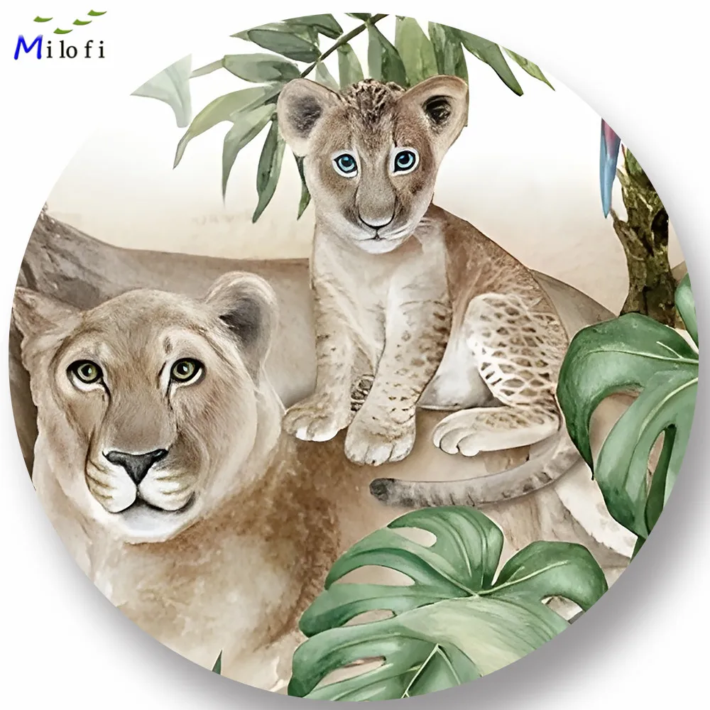 Milofi Custom 3D ขนาดใหญ่วอลล์เปเปอร์ภาพจิตรกรรมฝาผนังมือวาด Nordic Forest สัตว์ขนาดเล็กโรงเรียนอนุบาลสติกเกอร์ป่าพื้นหลัง
