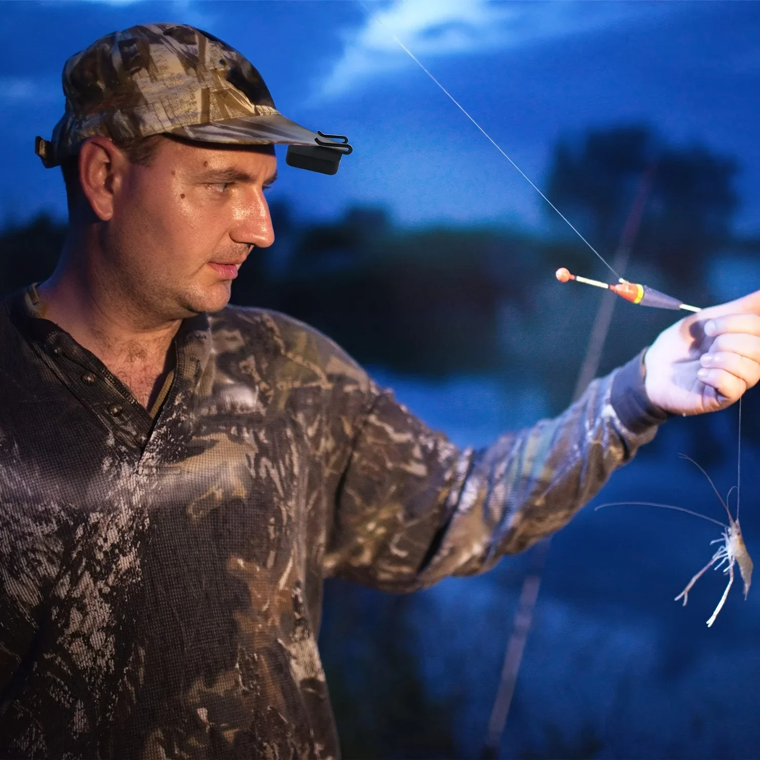 Linterna frontal LED superbrillante con Clip para sombrero, antorcha para pesca al aire libre, Camping y caza
