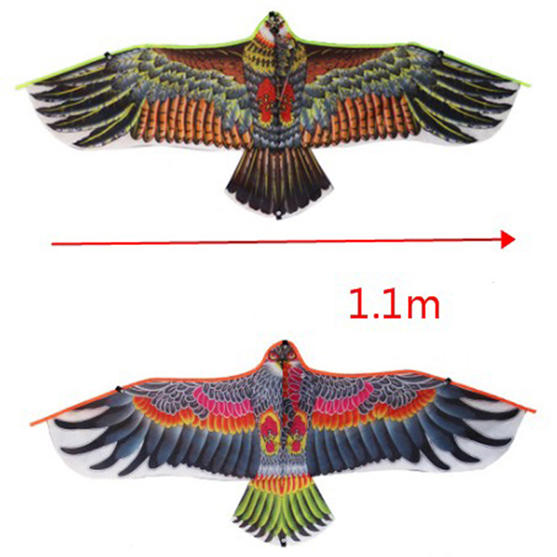 Cerf-volant volant en forme d'aigle pour enfant, 1 pièce + ligne, 1.1m, jouets d'extérieur, nouveauté