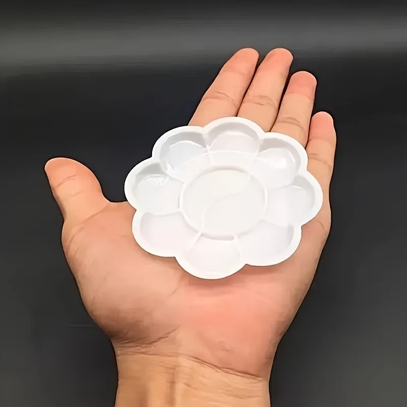 Set di mini palette in plastica a forma di fiore da 30 pezzi, ideale per la miscelazione di acquerelli, acrilici e gouache - Forniture artistiche