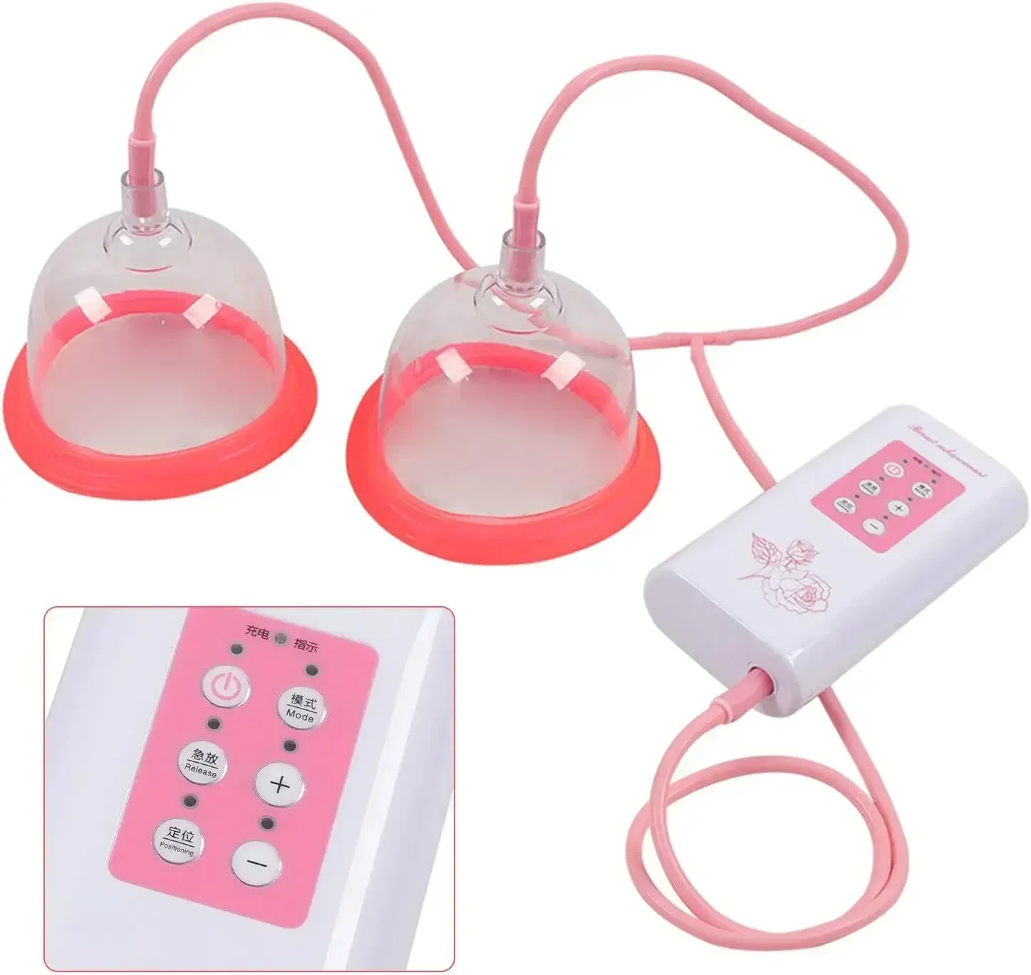 Brustvakuumpumpe, Saugnapf, elektrischer Staubsauger, Vakuummassagegerät zur Bruststraffung, Vergrößerung und Bruststraffung