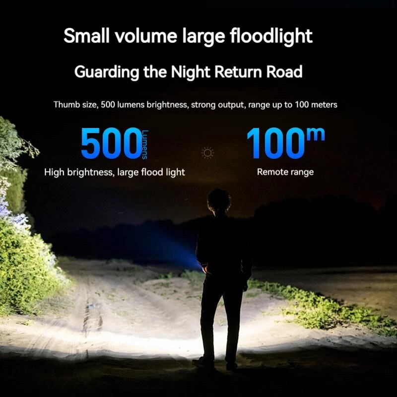 Philips mais nova lanterna portátil led recarregável luz uv mini lanternas lâmpada de acampamento para caminhadas auto defesa