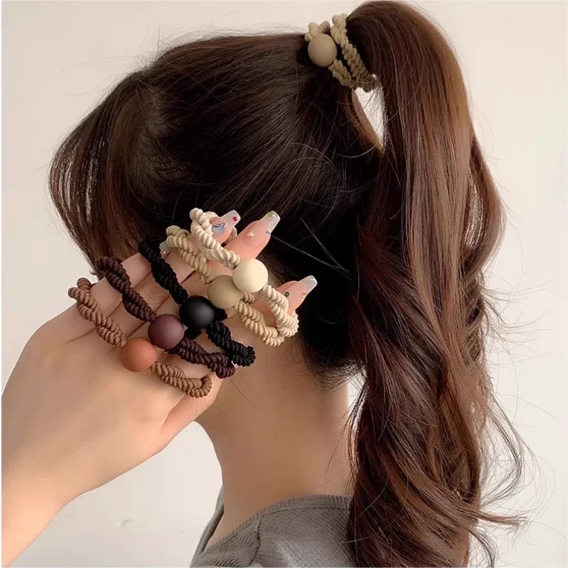 10 pezzi fascia in pelle fascia femminile alta coda di cavallo fondina accessori per capelli semplice alta elasticità durevole elastico cerchio per capelli