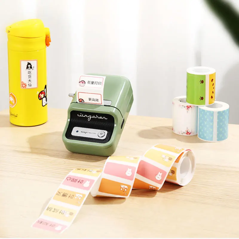 Niimbot-rollo de papel para impresora Niimbot B1 B21, Adhesivo de Color blanco, a prueba de agua/aceite