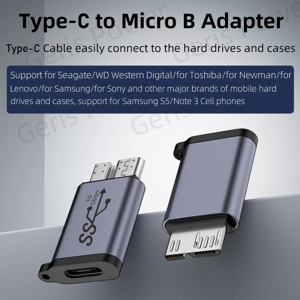 Adapter USB 3.0 Micro B do Type C Złącze USB A do Micro B Konwerter transferu danych do laptopa Dysk twardy Samsung S5
