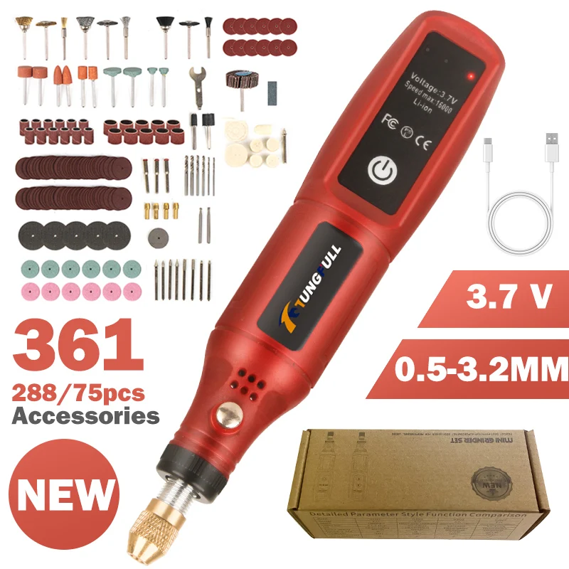 Pluma de grabado inalámbrica recargable por USB, herramienta rotativa de taladro eléctrico inalámbrico para joyería de vidrio, grabador portátil de mano
