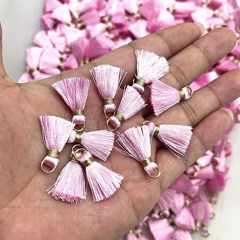 ใหม่ 10 ชิ้น/ล็อต 20 มม.มินิโลหะแขวนแหวนพู่ Trim จี้ DIY เครื่องประดับหัตถกรรมต่างหูวัสดุตกแต่ง Fringe Trim