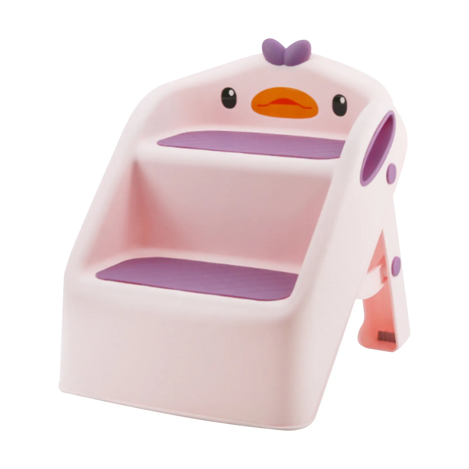 Baby Washstand Step Stool Foldable Non-Slip Durable Surface Alphabet Pattern Ascending Footstool Multiuse Toddler Stepping Stool