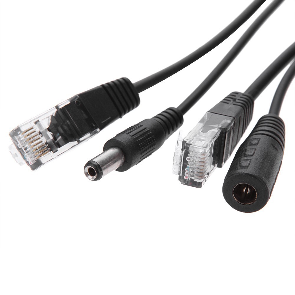 Cabo adaptador poe rj45 injetor divisor kit fita blindada potência passiva sobre Ethernet12-48v sintetizador separador combinador