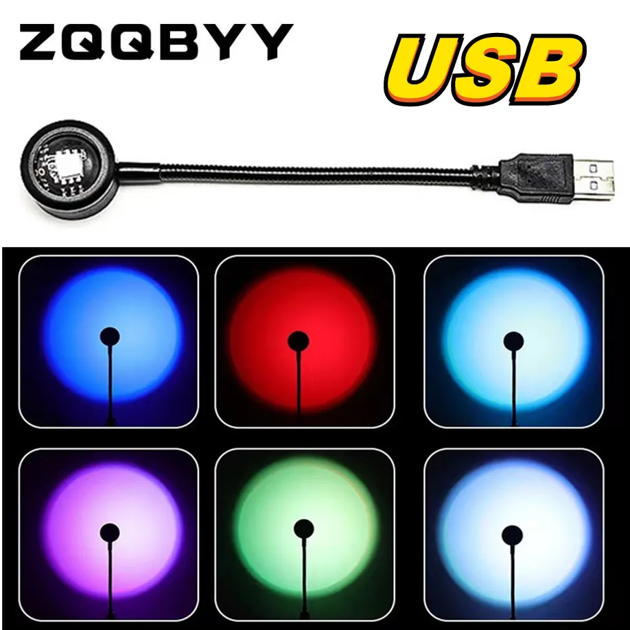 Романтическая USB-лампа для заката, фотография, настенное освещение для спальни, Декор