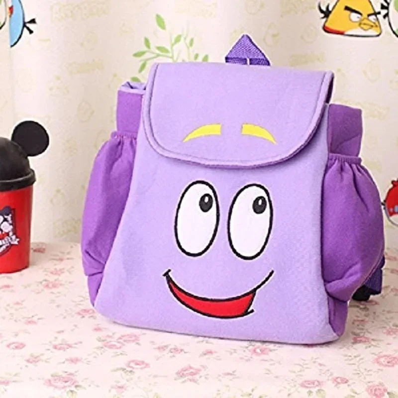 Dora Explorer Mochila Bolsa de resgate com mapa, brinquedos pré-matéria, presentes de Natal roxos
