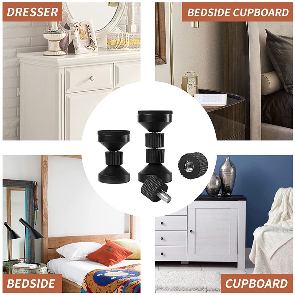 Bed Frame Anti-Shake Adjustable Thread Headboard Stopper Bedside Telescopic Support Cabinet Sofa Funiture Stabilizer Fixator