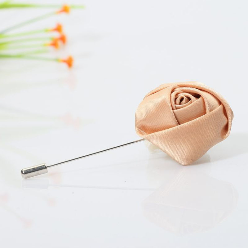 Männer Boutonnieres für Hochzeit Bräutigam Corsage Anstecknadeln Band Rosen Blume Mensuit Knopfloch Brosche Ehe Zubehör