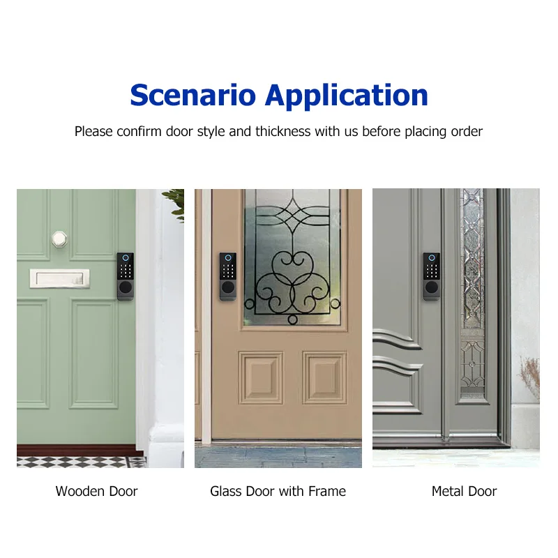 TTLock Versione WIFI Gateway integrato Impronta digitale Cancello esterno impermeabile Codice di accesso Scheda Rfid Serratura intelligente senza chiave