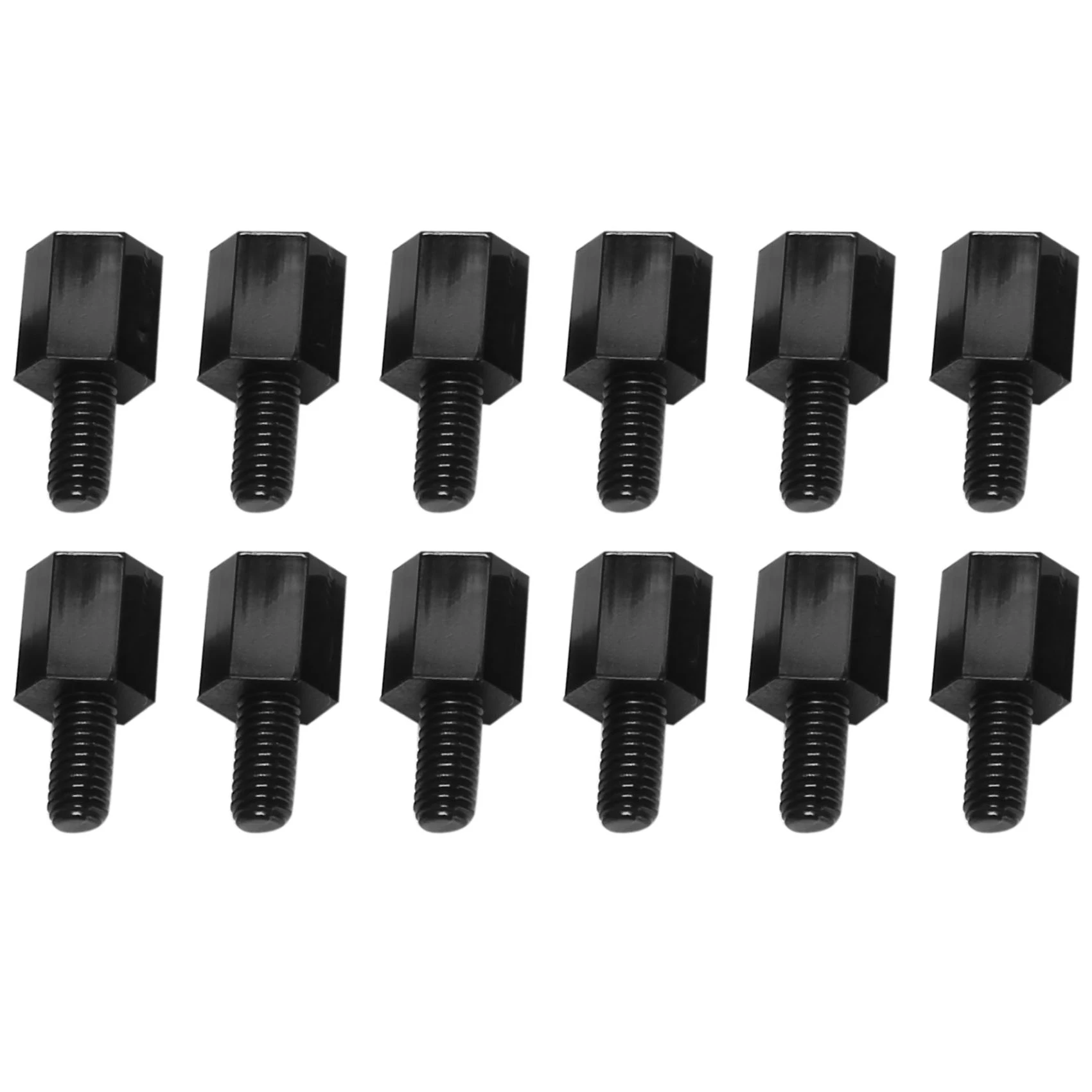 ABFA 100x carte mère en Nylon entretoise hexagonale filetée filetage M3 6 + 6mm noir