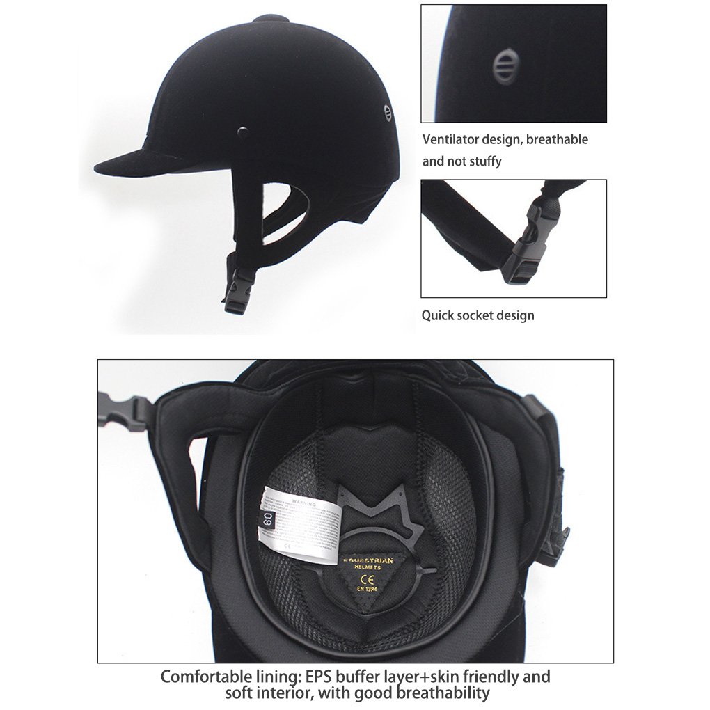 Reithelm, atmungsaktiv, langlebig, Sicherheit, Unisex, klassischer Fahrer, Outdoor, verstellbarer Kopfbedeckung, Anti-Schlagschutz für Reitsport
