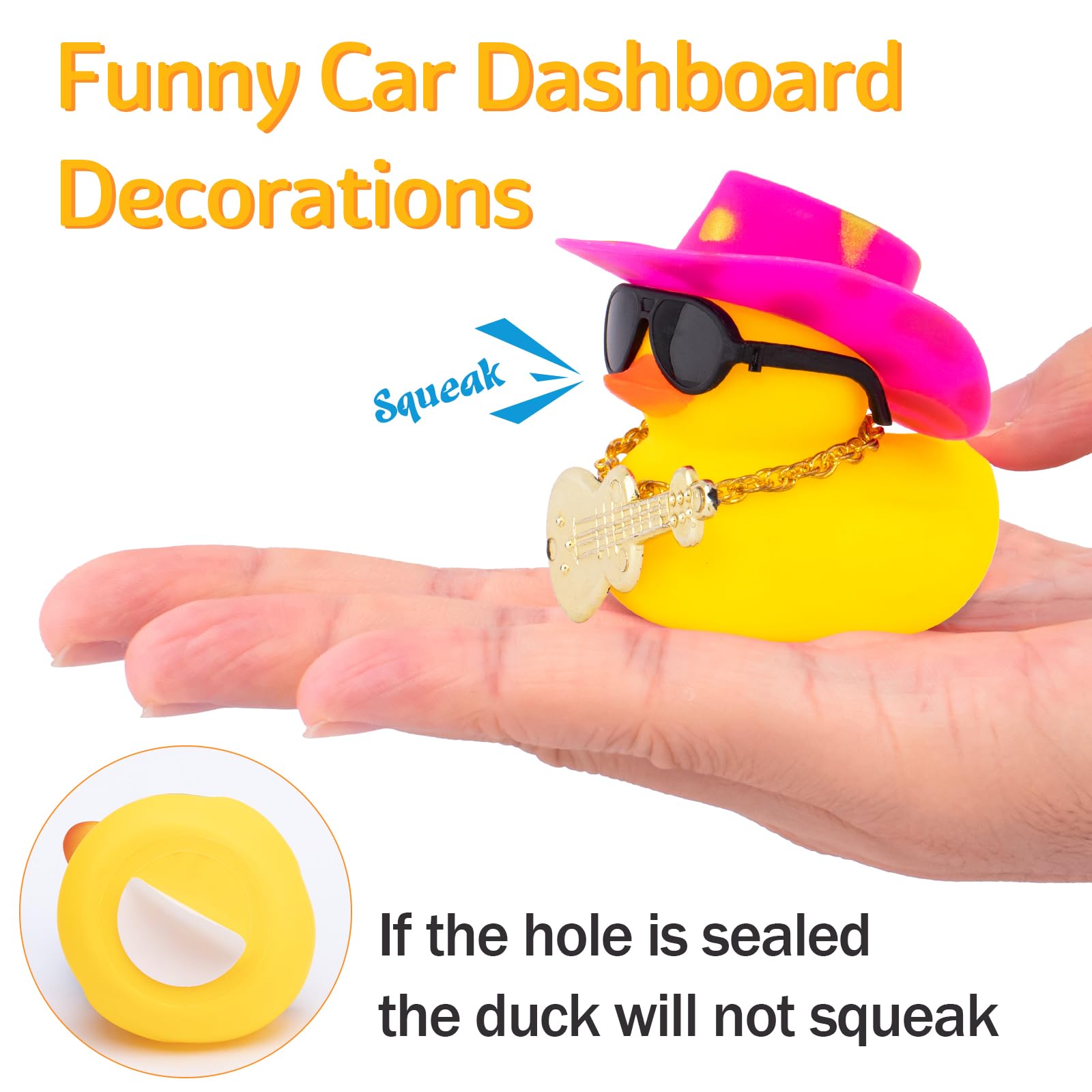 Car Rubber Duck Car Duck Decoration Dashboard Car Ornament for Car Dashboard Decoration Accessories