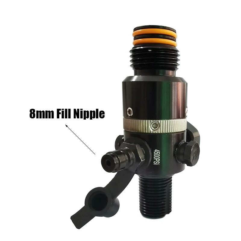 2023 New HPA Rotatable Regulator Valve Gauge Air Valve  Regulating Pneumatic Fill Station Output 800psi M18*1.5, 5/8"-18UNF