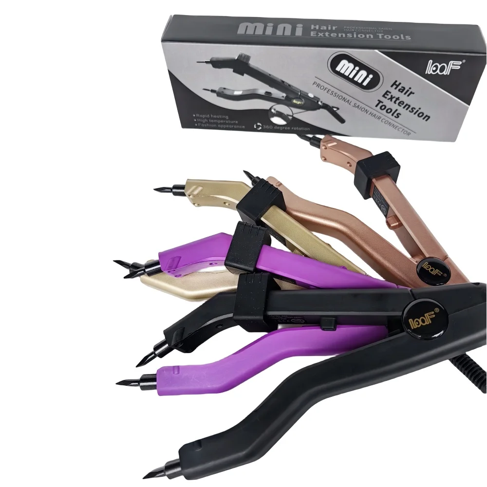¡Punta afilada de calefacción Smart Mini 609B! Temperatura ajustable 220 ℃    Herramienta de extensión de cabello con queratina Fusión de unión de queratina
