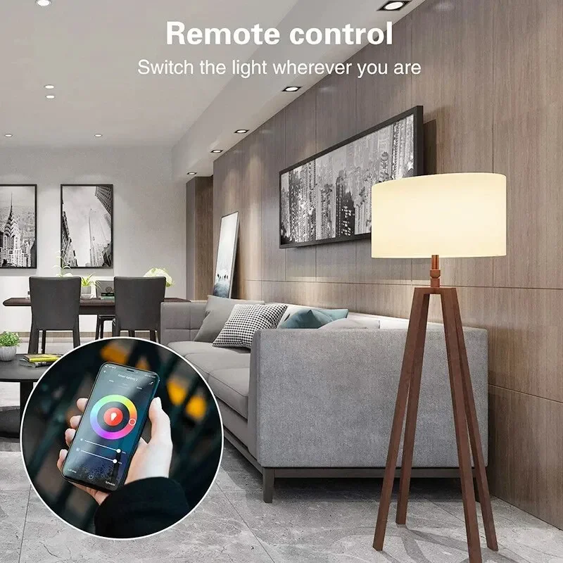音声制御電球 RGBCW 100-240V スマートライフ電球サポート Alexa Google Home スマート電球 E27 9W WiFi バブル調光可能な LED ライト