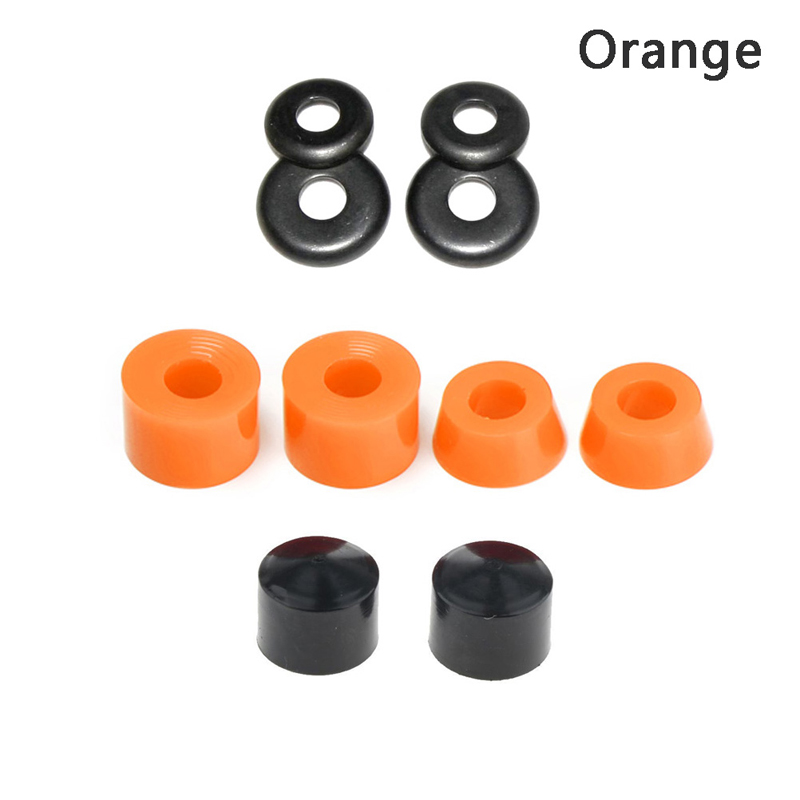 1 conjunto de kit de reconstrução de caminhão de skate, arruelas de bucha, copos pivô, amortecedor 5 polegadas