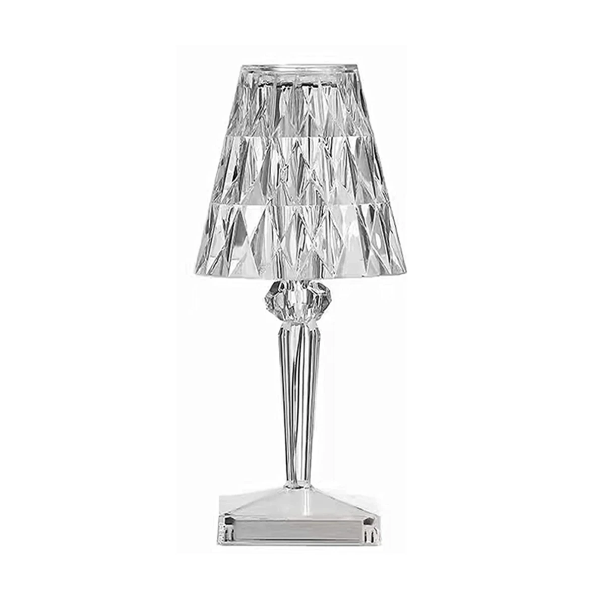 3 cores diamante candeeiro de mesa cristal led barra candeeiro recarregável sensor toque escurecimento lâmpadas cabeceira para decoração do quarto