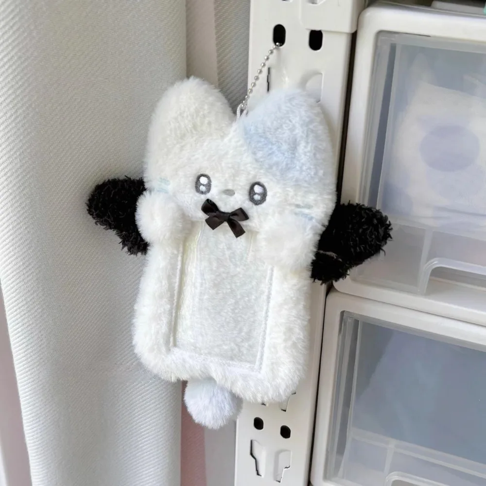 Funda bonita de felpa para sesión fotográfica, tarjetero para estudiantes, funda para sesión fotográfica de zorro de dibujos animados, funda protectora para fotos de ídolo, llavero