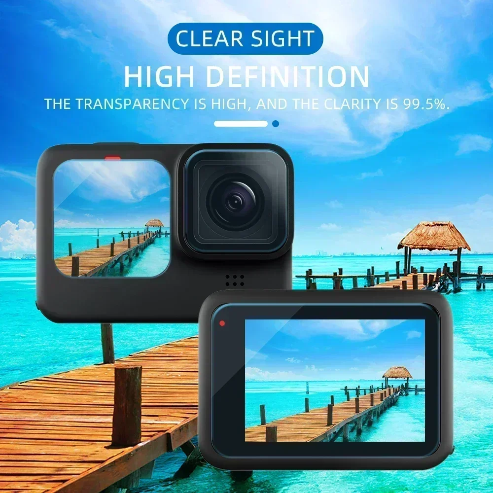 LCD Screen Protector for Go Pro Hero 13 12 11 10 9 Black Camera Lens HD Clear Tempered Glass Films For GoPro Hero13 Accessories