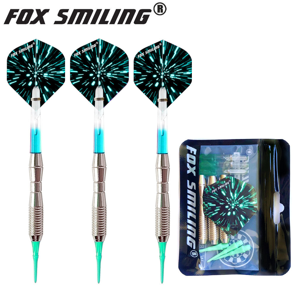 Fox Smiling 3 шт. Электронные дротики с мягким наконечником 17 г 146 мм Дартс с нейлоновыми валами