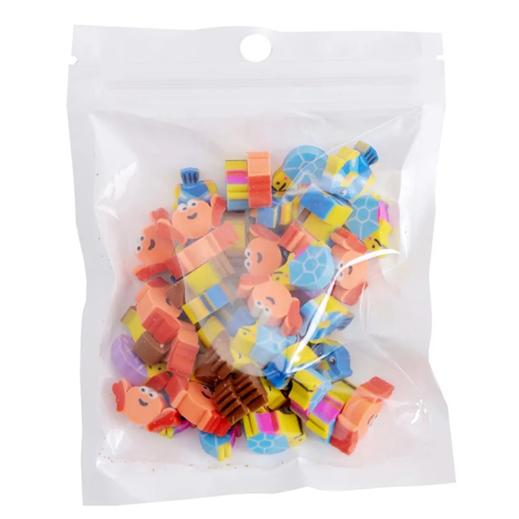 100PCS 만화 과일 동물 지우개 사랑 미니 고무 크로스 테두리 6월 1일 크리스마스 선물 상