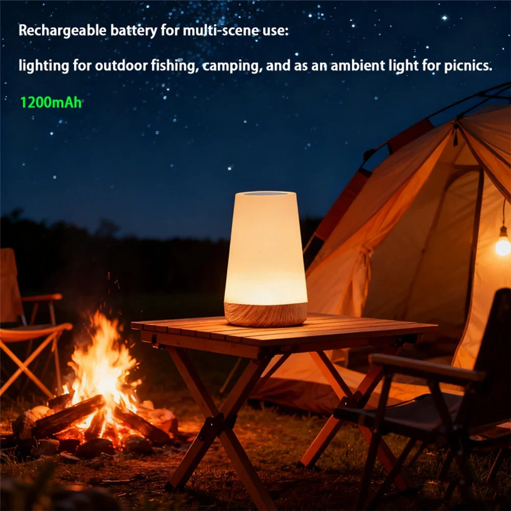 13 cores led mudando luz noturna controle remoto toque usb recarregável rgb noite lâmpada regulável portátil mesa lâmpada de cabeceira