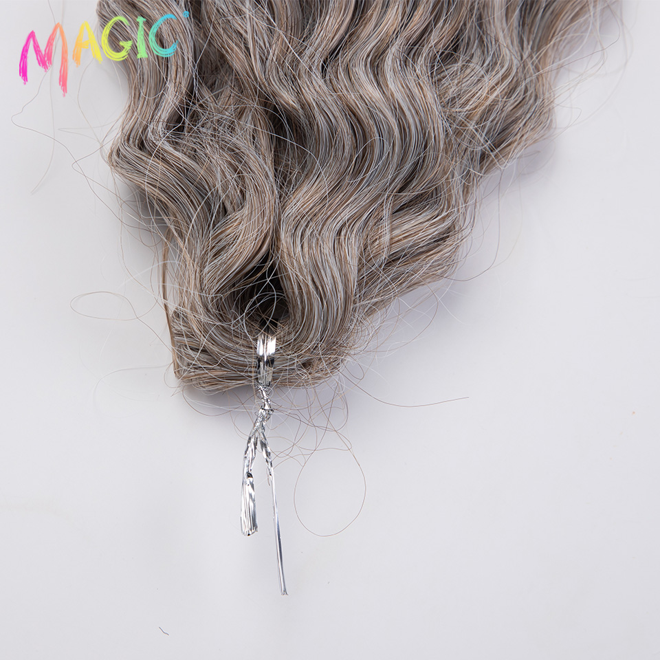 Ma Thuật Tổng Hợp Tóc Nước Sóng 24Inch Bện Tóc Twist Crochet Tóc Ombre Tóc Vàng Màu Hồng Sâu Sóng Bện Tóc Mở Rộng cosplay
