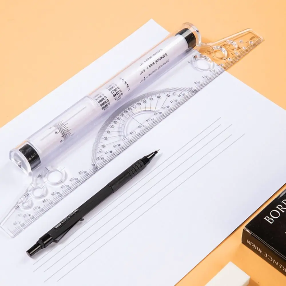 Multi Function Plastic Parallel Roller Ruler Transparent 15/30CM Math Drawing Ruler Stationery Scale Architectural