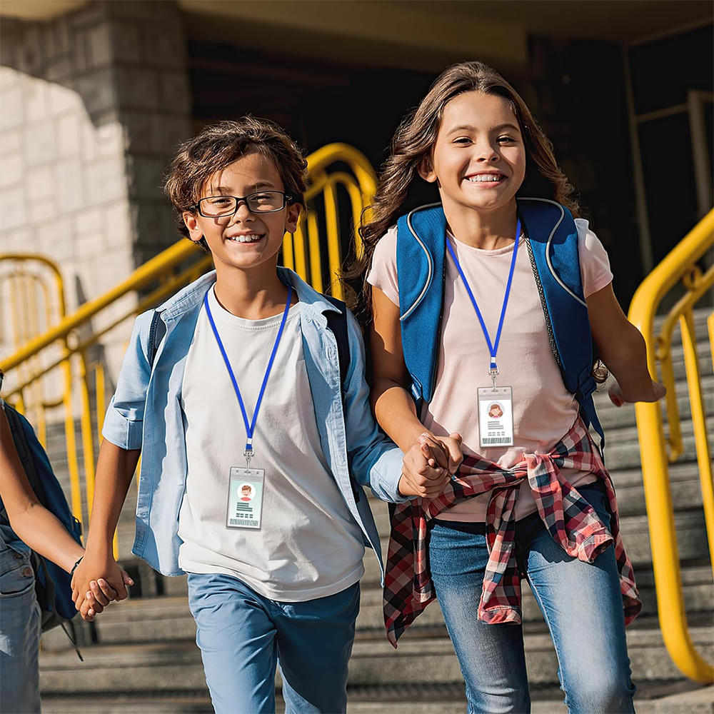 50pcs Lanyard For Badge Holder With Security Clip