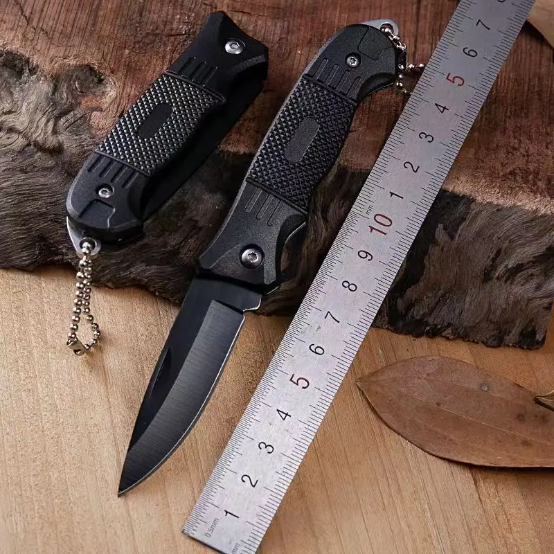 Coltello piccolo da esterno in acciaio inossidabile coltello pieghevole da sopravvivenza da campeggio coltello multifunzionale con chiave portatile ad alta durezza