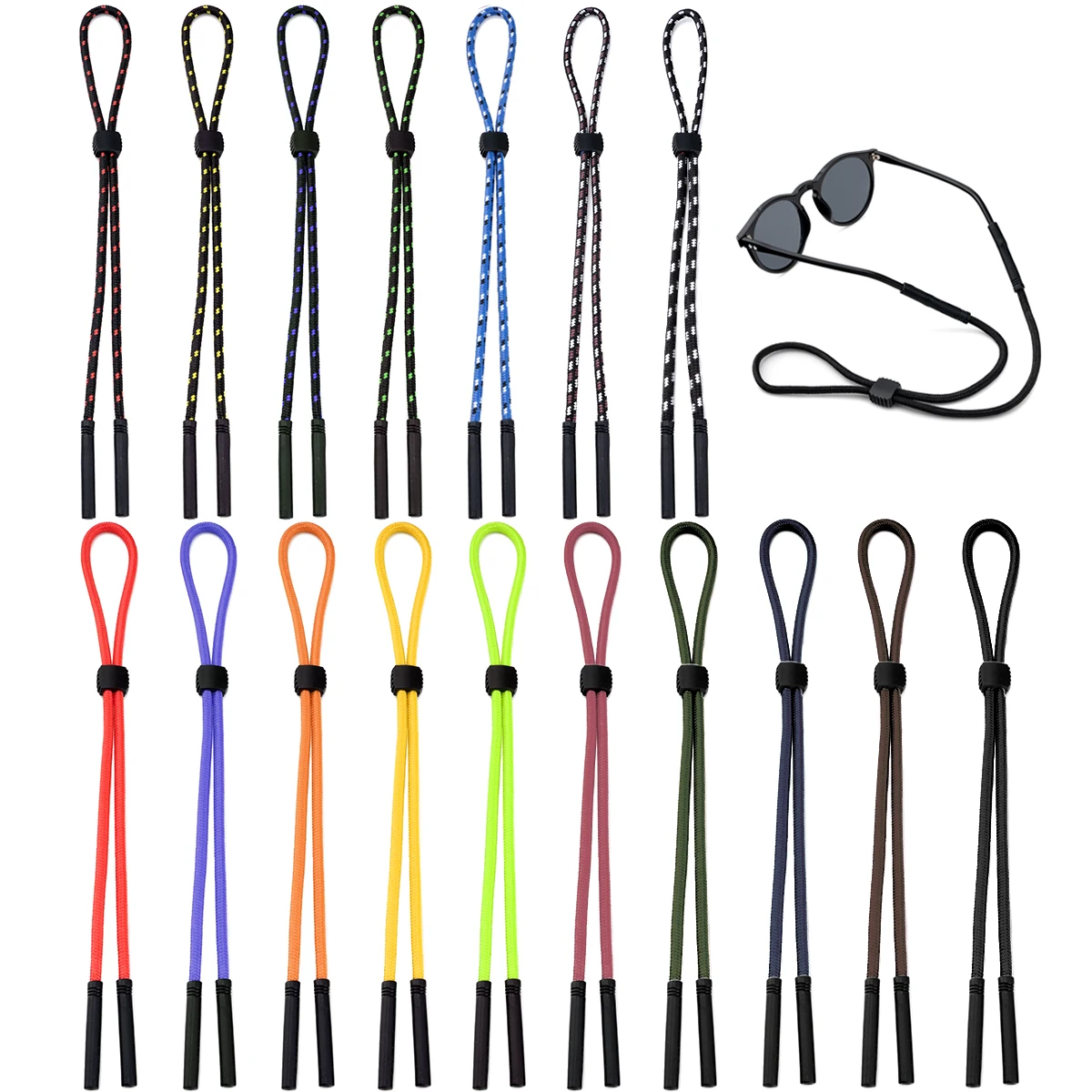 Correa antideslizante para gafas, cadena para el cuello para deportes al aire libre Unisex, cuerda versátil para accesorios de uso